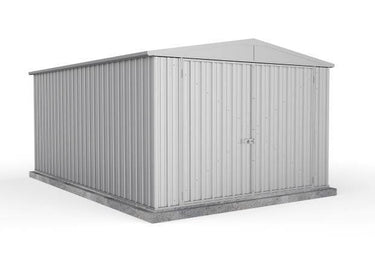 Absco 3.00mW x 4.48mD x 2.06mH Double Door Utility Shed - Zincalume - Shed City